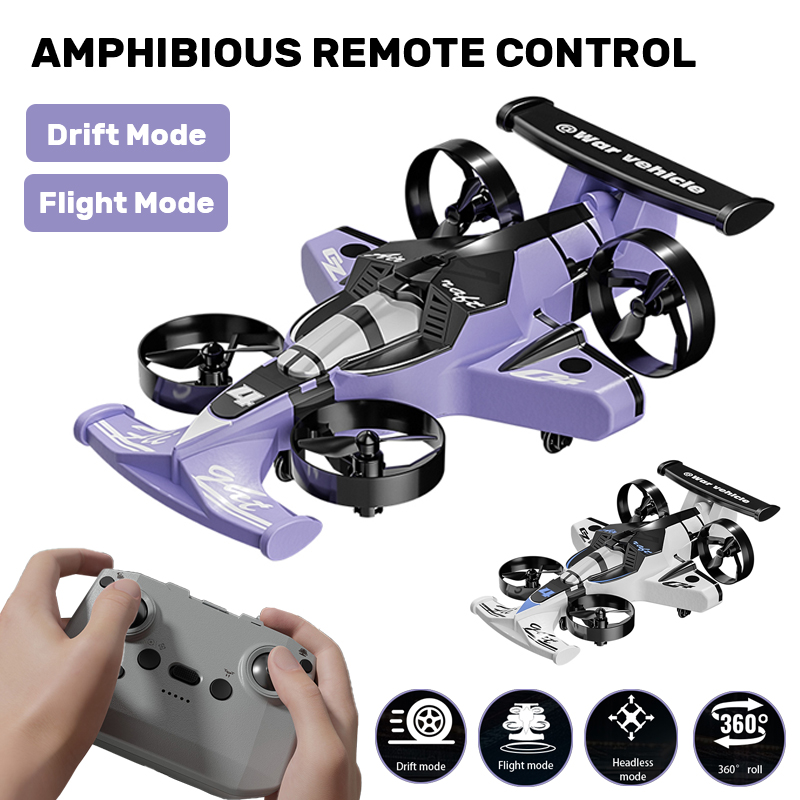 Rc Helicopter Case - CZ04 RC水陸両用リモコンドリフトカー360 ° ロールヘッドレスモード 陸と空の体験 スピードと興奮