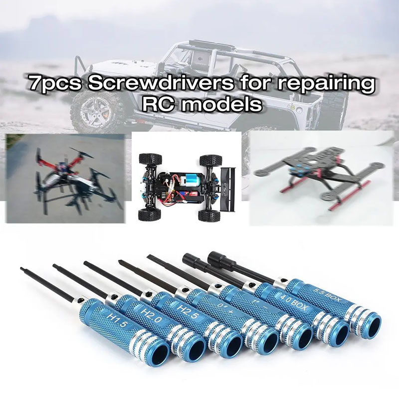 7個入り 1.5 2.0 2.5mm RC六角ドライバーセッ - Rc Helicopter Tool Kit のレビューと価格