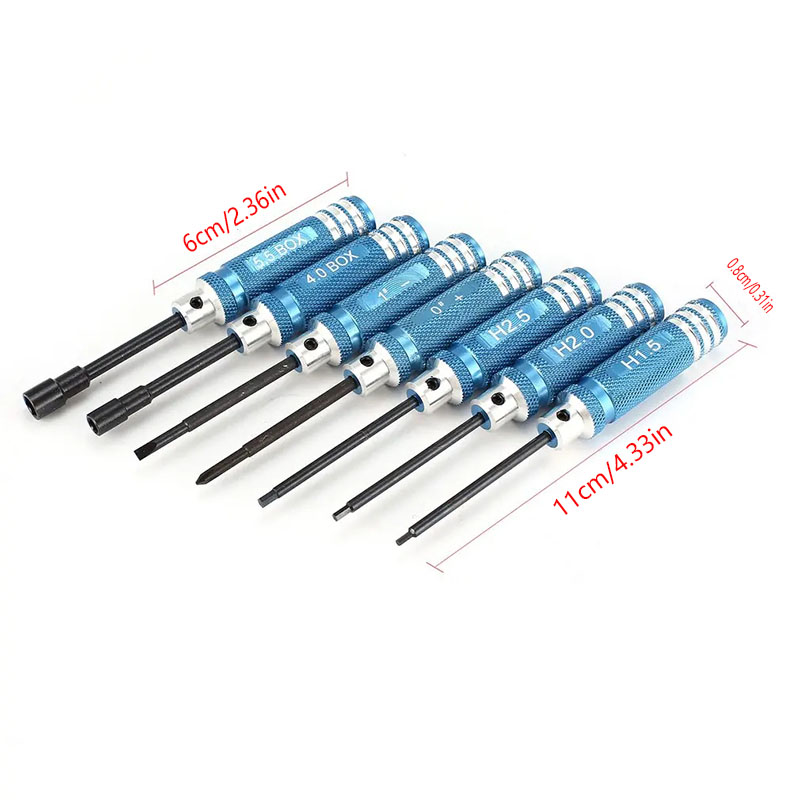 7個入り 1.5 2.0 2.5mm RC六角ドライバーセッ - Rc Helicopter Tool Kit のレビューと価格