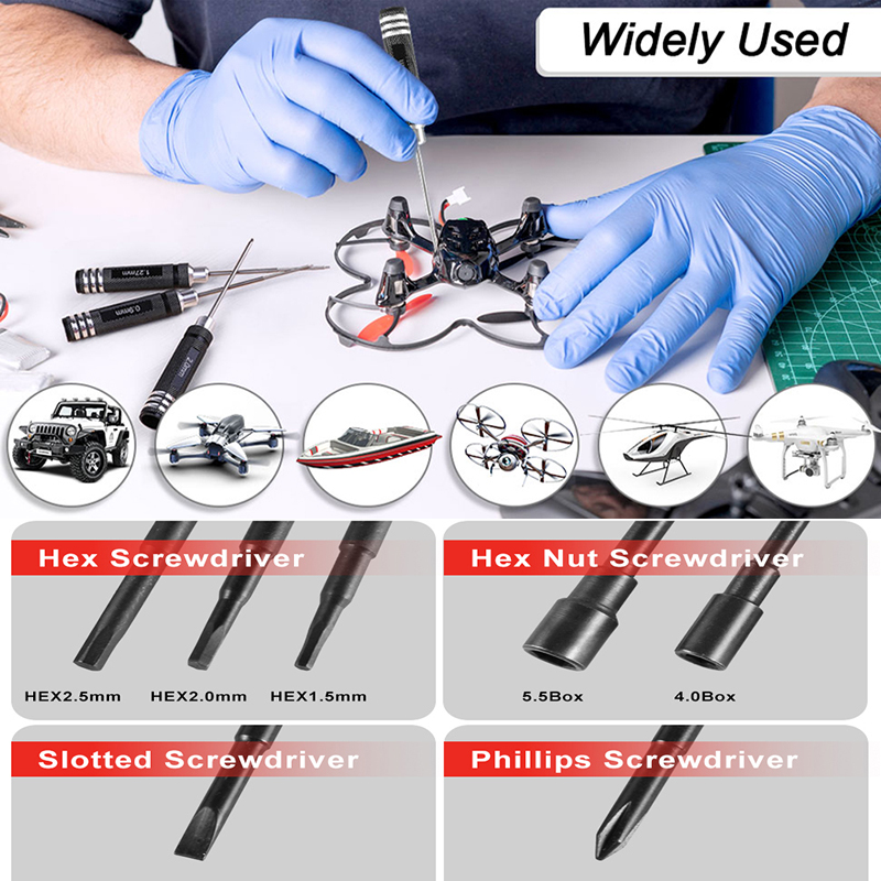 7個入り 1.5 2.0 2.5mm RC六角ドライバーセッ - Rc Helicopter Tool Kit のレビューと価格