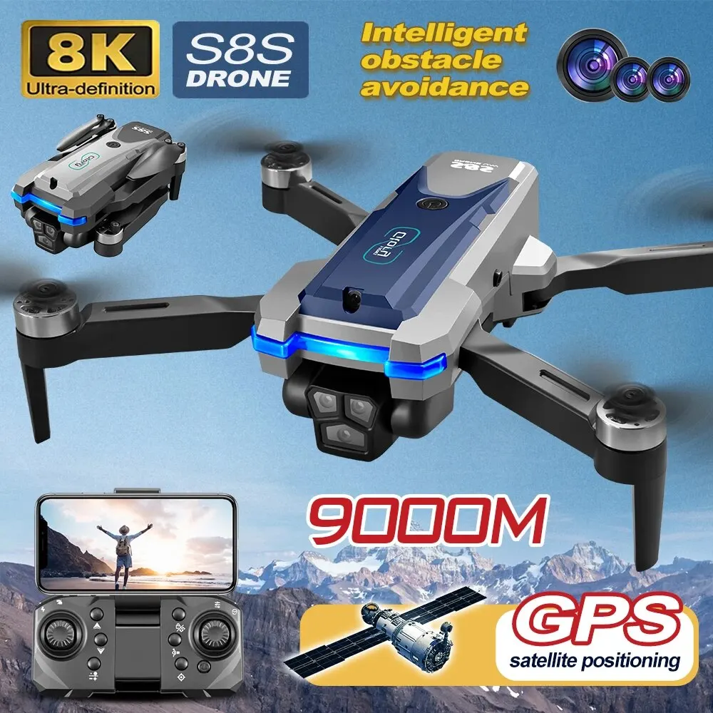 折りたたみ式リモートコントロールドローンRCS8S GPS, - Rc Helicopter Electric のレビューと価格